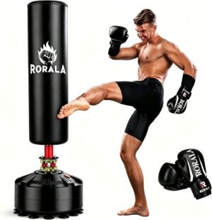 Punching Bag with Stand 70"-203lbs, Freestanding Heavy Boxing Bag Including 12OZ Boxing Gloves for Adult Youth Gift Selection Upgraded